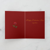 A Single Red Rose With Morning Dew  Karte (Innenseite)