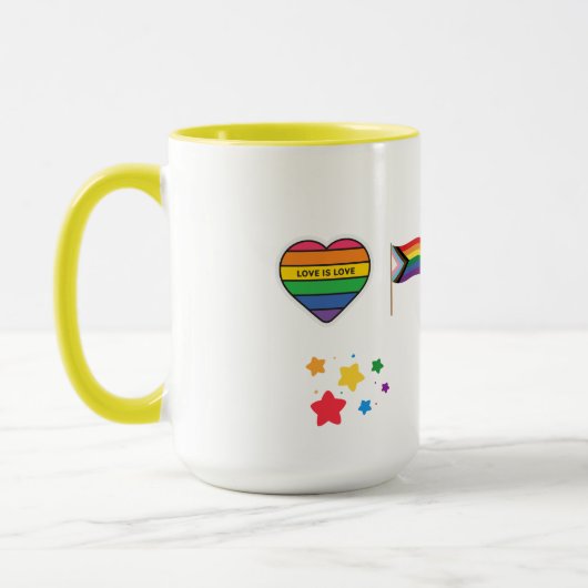 A SIP OF PRIDE, LGBTQ HAPPY TO BE ME CERAMIC MUG TASSE (Links)