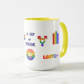 A SIP OF PRIDE, LGBTQ HAPPY TO BE ME CERAMIC MUG TASSE (VorderseiteRechts)