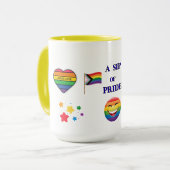 A SIP OF PRIDE, LGBTQ HAPPY TO BE ME CERAMIC MUG TASSE (Vorderseite Links)