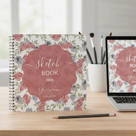 A Sketchbook in Cool, Earthy Roses Notizblock