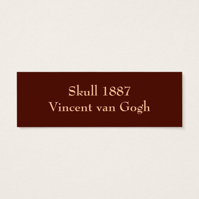 A Skull von Vincent van Gogh (Rückseite)