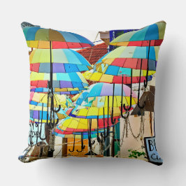 A Sky of Umbrellas in Siem Reap Kissen