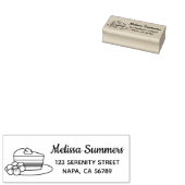 A Slice of Cake on a Plate Address Gummistempel (Stempel)