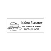 A Slice of Cake on a Plate Address Gummistempel (Prägung)