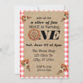 A Slice of Fun 1st Birthday Einladung (Vorderseite)
