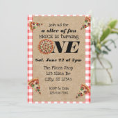 A Slice of Fun 1st Birthday Einladung (Stehend Vorderseite)