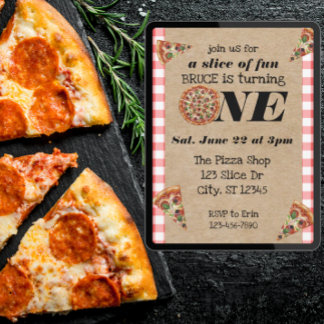 A Slice of Fun 1st Birthday Einladung