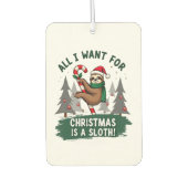 A Sloth For Christmas. Cute, Christmas Sloth With  Autolufterfrischer (Vorderseite)