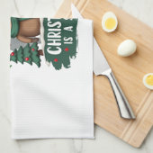 A Sloth For Christmas. Cute, Christmas Sloth With Geschirrtuch (Viertel Falte)