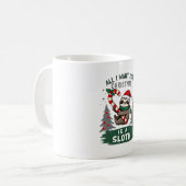 A Sloth For Christmas. Cute, Christmas Sloth With  Kaffeetasse (Vorderseite Links)