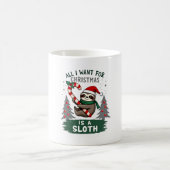 A Sloth For Christmas. Cute, Christmas Sloth With  Kaffeetasse (Mittel)