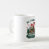 A Sloth For Christmas. Cute, Christmas Sloth With  Kaffeetasse (Vorderseite Links)