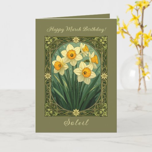 A Small Bouquet Of Daffodils Karte (Gelbe Blume)