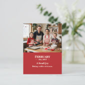 A Small Joy February Memory Photo Postcard Postkarte (Stehend Vorderseite)