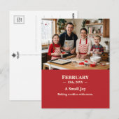 A Small Joy February Memory Photo Postcard Postkarte (Vorne/Hinten)