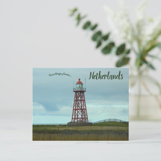A Small Lighthouse in Stavoren Netherlands Postkarte (Stehend Vorderseite)
