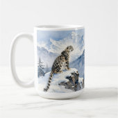 A Snow Leopard on Snowy Peak Kaffeetasse (Links)