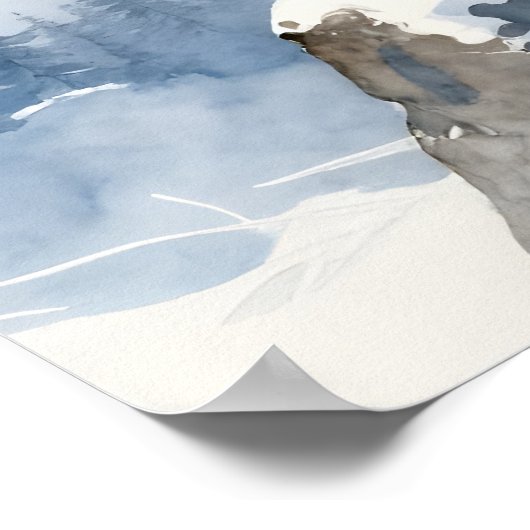 A Snow Leopard on Snowy Peak Poster (Ecke)