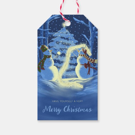 A Snowman Christmas Geschenkanhänger (Vorderseite)