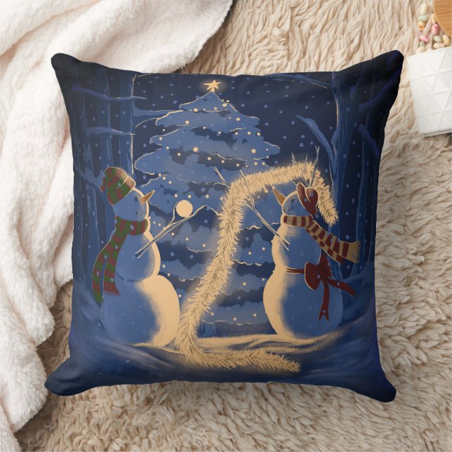 A Snowman Christmas Kissen (Decke)