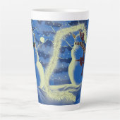 A Snowman Christmas Latte Mug Milchtasse (Vorderseite)