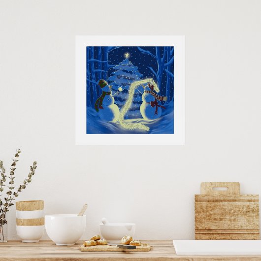 A Snowman Christmas Poster (Küche)