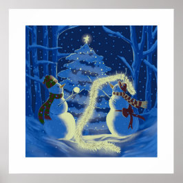 A Snowman Christmas Poster