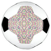 A soccer ball featuring black and white panels  (Gedreht)