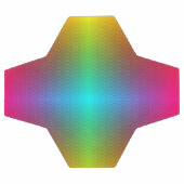 A soccer ball with a rainbow gradient pattern (Flach)