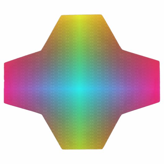 A soccer ball with a rainbow gradient pattern (Flach)
