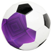 A soccer ball with a unique geometric purple (Dreiviertel)