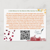 A Soft Bloom Inspirational Postcard Postkarte (Rückseite)