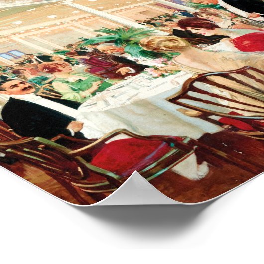 A Soirée | Victor Gabriel Gilbert Poster (Ecke)