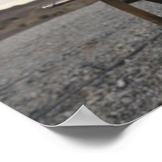 A soldier sights in to fire on a target poster (Ecke)