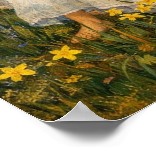 A Song of Springtime by John William Waterhouse Poster (Ecke)