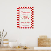 A Special Delivery Pizza Baby Shower Welcome Poster (Küche)