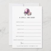 A Spell for Baby Halloween Baby Shower Wishes Card Einladung (Vorderseite)