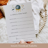 A Spell for Baby Halloween Baby Shower Wishes Card Einladung