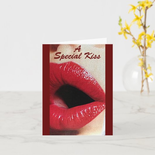 A **SPEZIELLE KISS** FÜR MEINE LIEBLINGSVALENTINE KARTE (Gelbe Blume)