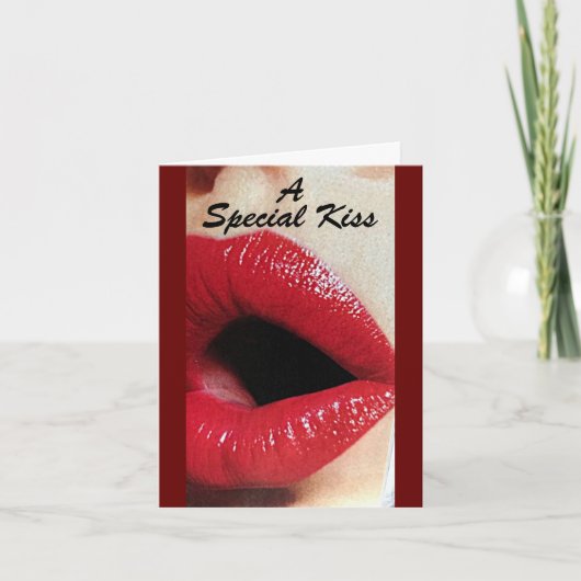 A **SPEZIELLE KISS** FÜR MEINE LIEBLINGSVALENTINE KARTE (Vorderseite)