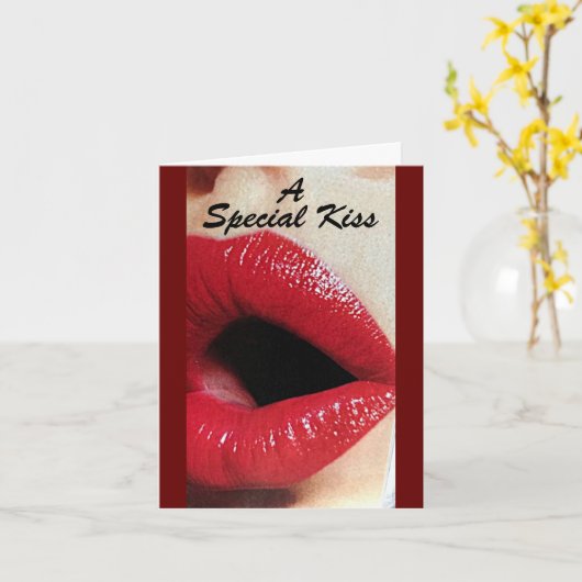 A **SPEZIELLE KISS** FÜR MEINE LIEBLINGSVALENTINE KARTE (Gelbe Blume)