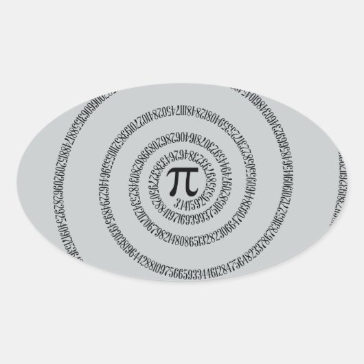 A sPIral auf Pi Klicken Sie auf Ändern der Farbe G Ovaler Aufkleber (Vorderseite)