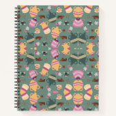 A spiral-bound notebook with a playful pattern notizblock (Vorderseite)