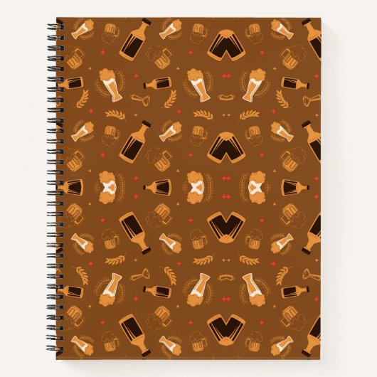 A spiral notebook with a brown cover notizblock (Vorderseite)