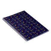 A spiral notebook with a dark blue cover  notizblock (Rechte Seite)