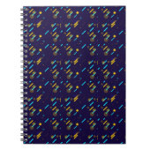 A spiral notebook with a dark blue cover  notizblock (Vorderseite)