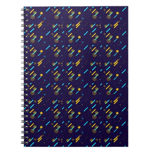 A spiral notebook with a dark blue cover  notizblock (Vorderseite)