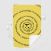 A Spiral of Pi Graphic Golfhandtuch (Insitu)