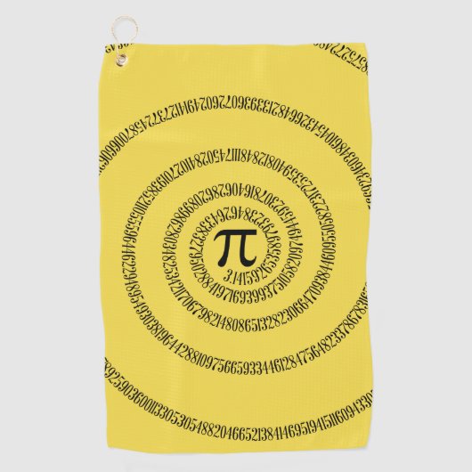 A Spiral of Pi Graphic Golfhandtuch (Vorderseite)